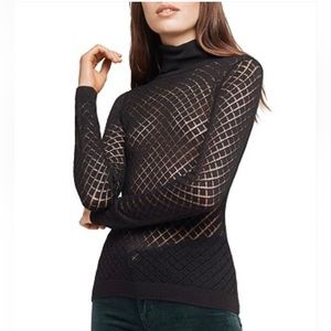 L'AGENCE Black Turtleneck Sweater